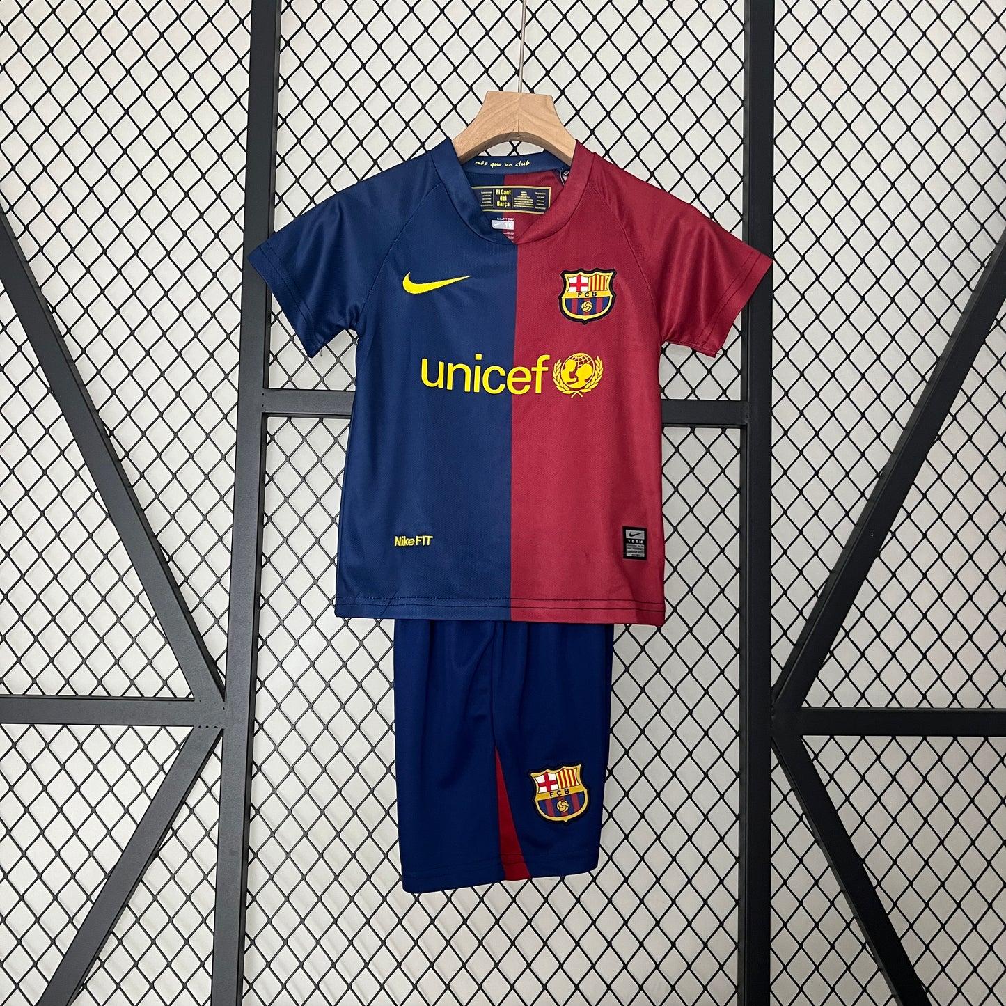 Camiseta Conjunto de Niño Retro de Fútbol Barcelona 2008-2009