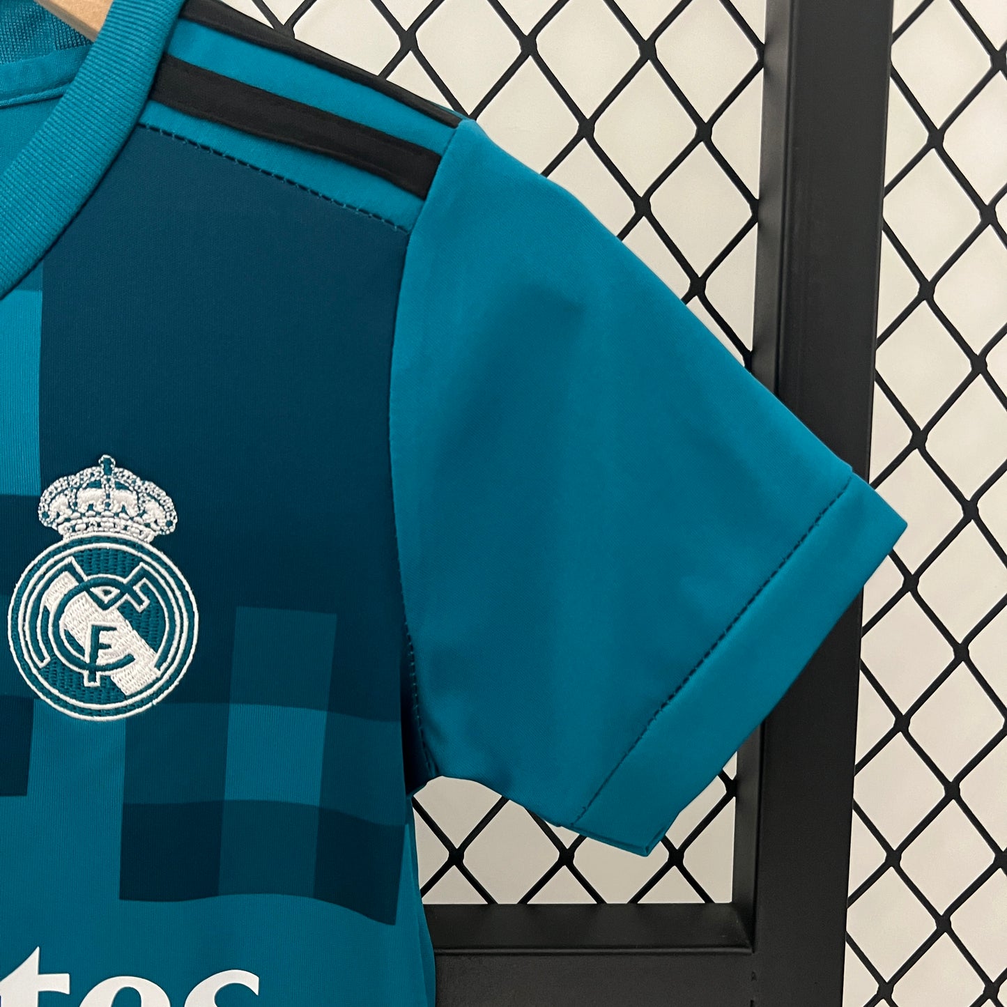 Camiseta Conjunto de Niño Retro de Fútbol Real Madrid 2017-2018 (Aqua)