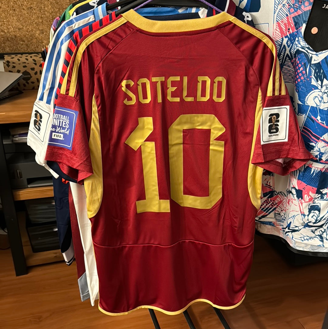 Camiseta de Futbol Venezuela 2024-2025 (Versión Fanático Vinotinto) Soteldo 10