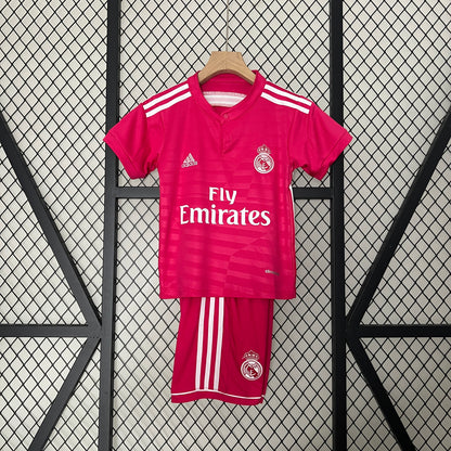 Camiseta Conjunto de Niño Retro de Fútbol Real Madrid 2014-2015 (Rosa)