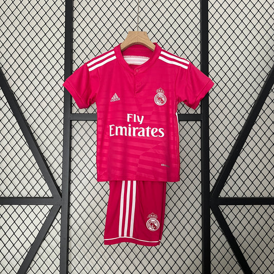 Camiseta Conjunto de Niño Retro de Fútbol Real Madrid 2014-2015 (Rosa)