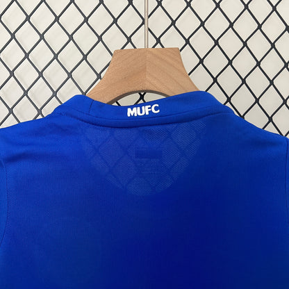 Camiseta Conjunto de Niño Retro de Fútbol Manchester United 2007-2008 (Azul)