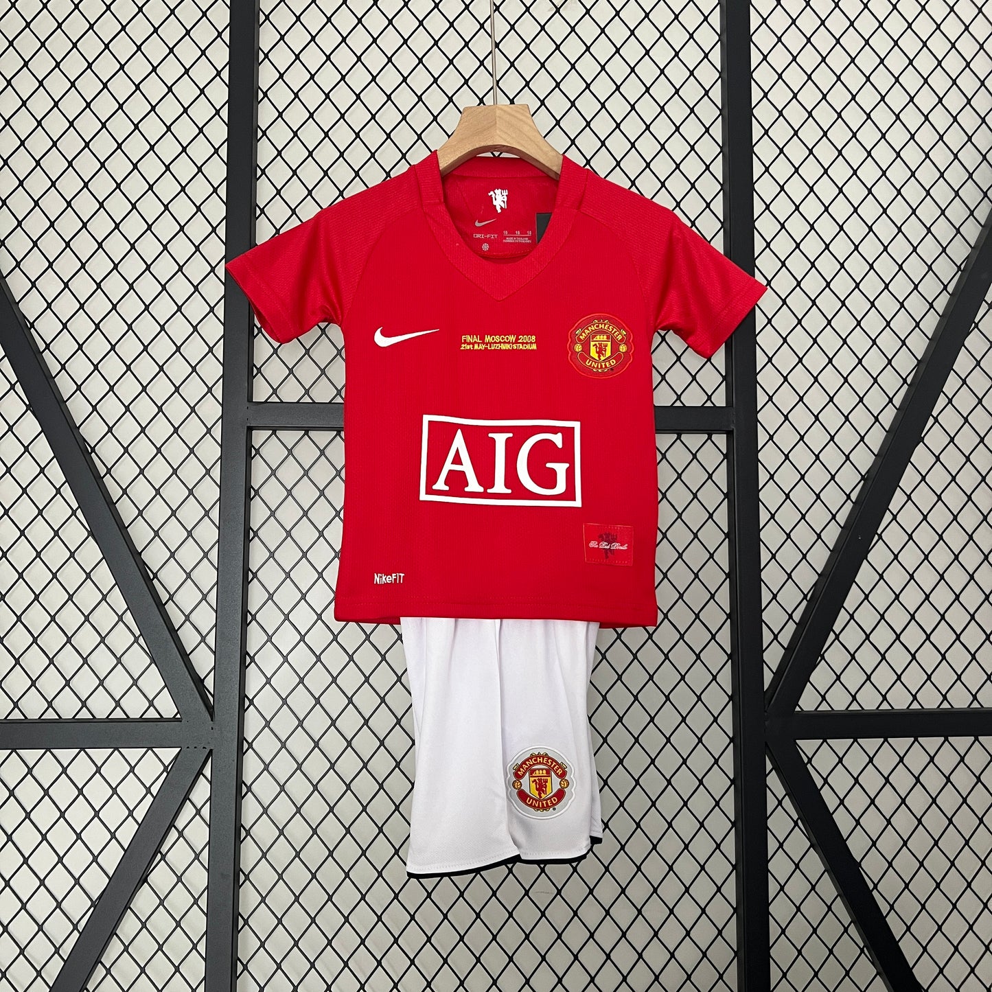 Camiseta Conjunto de Niño Retro de Fútbol Manchester United 2007-2008