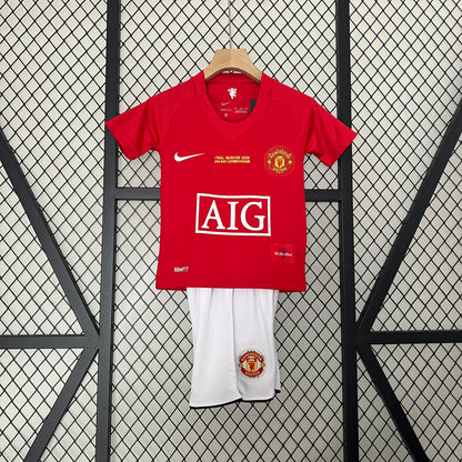 Camiseta Conjunto de Niño Retro de Fútbol Manchester United 2007-2008