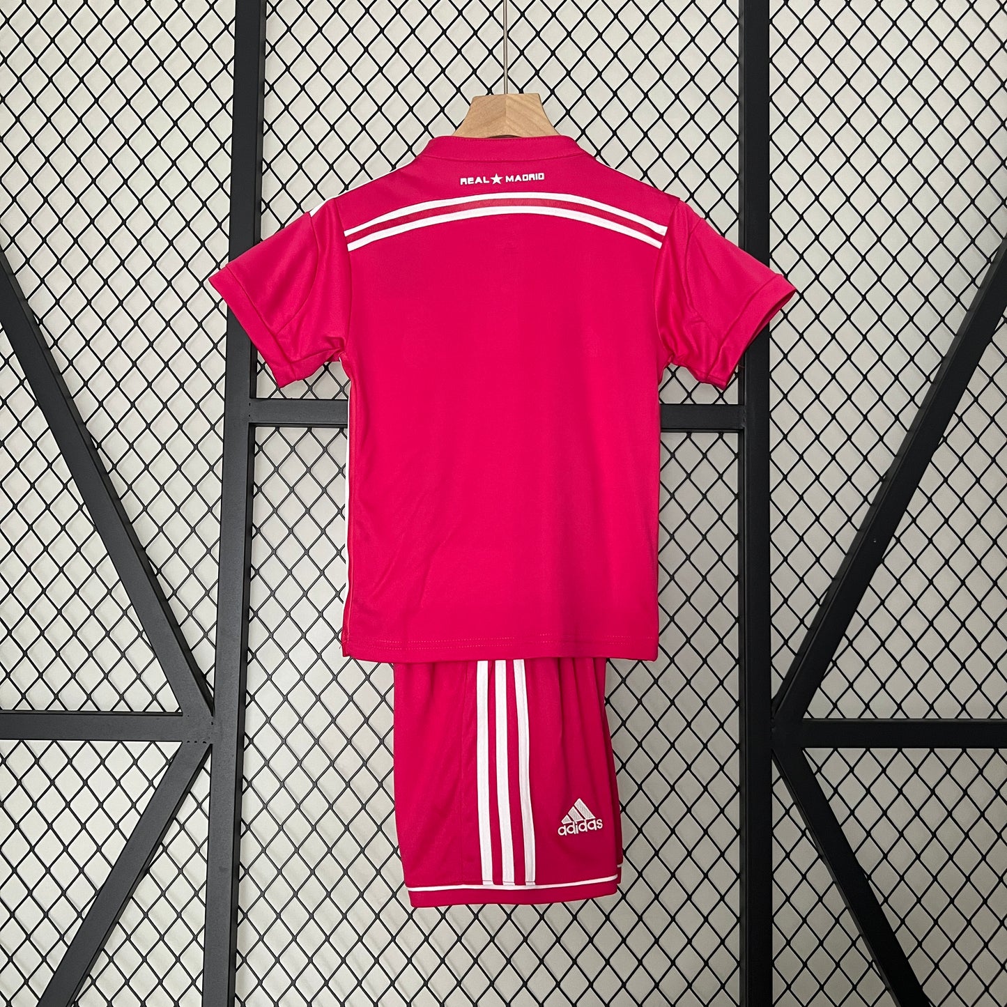 Camiseta Conjunto de Niño Retro de Fútbol Real Madrid 2014-2015 (Rosa)