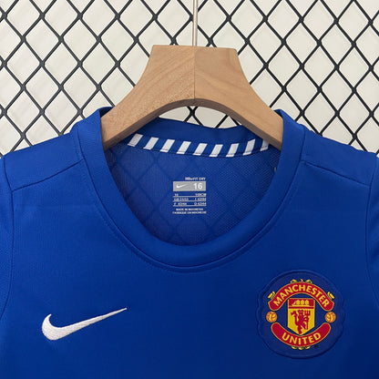 Camiseta Conjunto de Niño Retro de Fútbol Manchester United 2007-2008 (Azul)