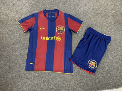 Camiseta Conjunto de Niño Retro de Fútbol Barcelona 2007-2008