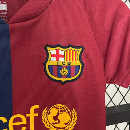 Camiseta Conjunto de Niño Retro de Fútbol Barcelona 2008-2009