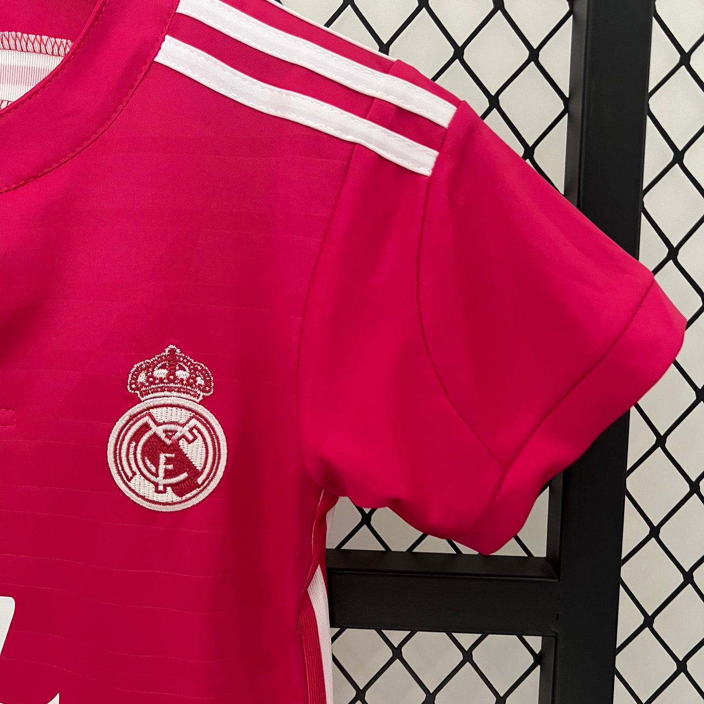 Camiseta Conjunto de Niño Retro de Fútbol Real Madrid 2014-2015 (Rosa)