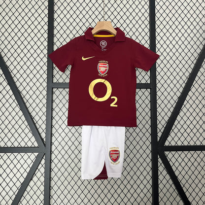 Camiseta Conjunto de Niño Retro de Fútbol Arsenal 2005-2006