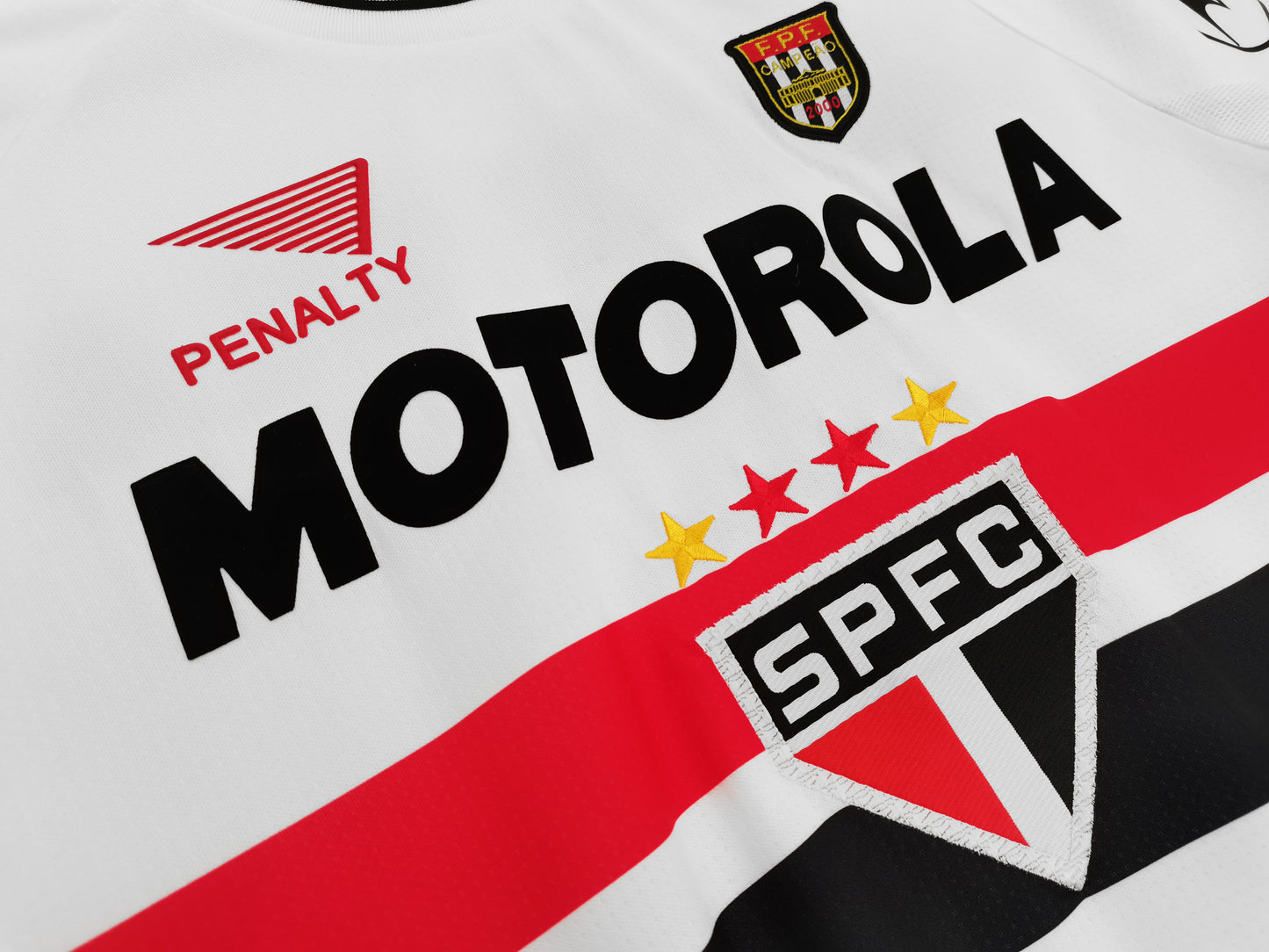 Camiseta Retro de Fútbol Sau Paulo FC 2000 cuello redondo