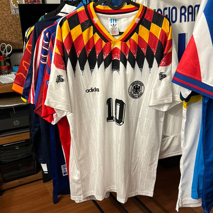 Camiseta Retro de Futbol Alemania 1994 Mathaus 10