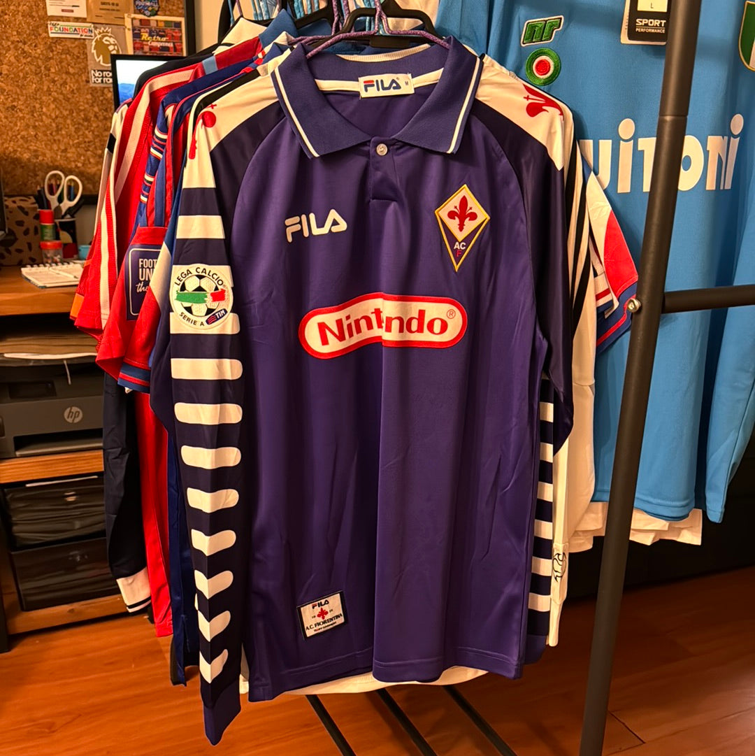 Camiseta Retro de Fútbol Fiorentina 1998 Manga Larga Batistuta 9