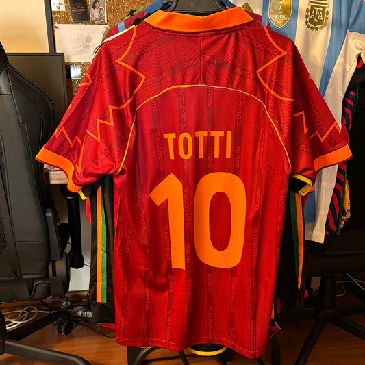 Camiseta Retro de Fútbol AS Roma 1999-2000 Totti 10