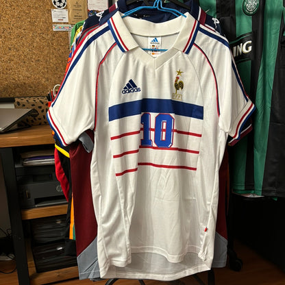 Camiseta Retro de Futbol Francia 1998 Blanca Zidane 10