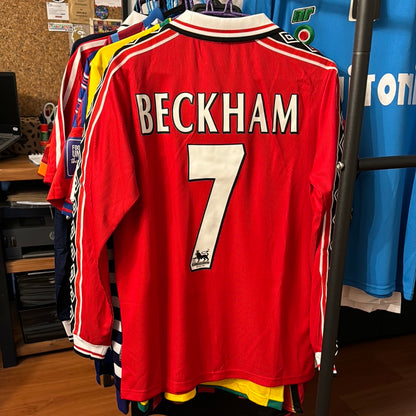 Camiseta Retro de Fútbol Manchester United 1998 Red (Beckham 7)