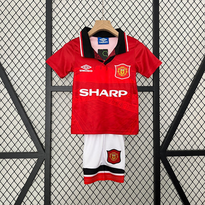 Camiseta Conjunto de Niño Retro de Fútbol Manchester United 1994-1996