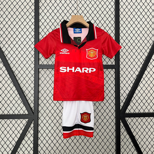 Camiseta Conjunto de Niño Retro de Fútbol Manchester United 1994-1996