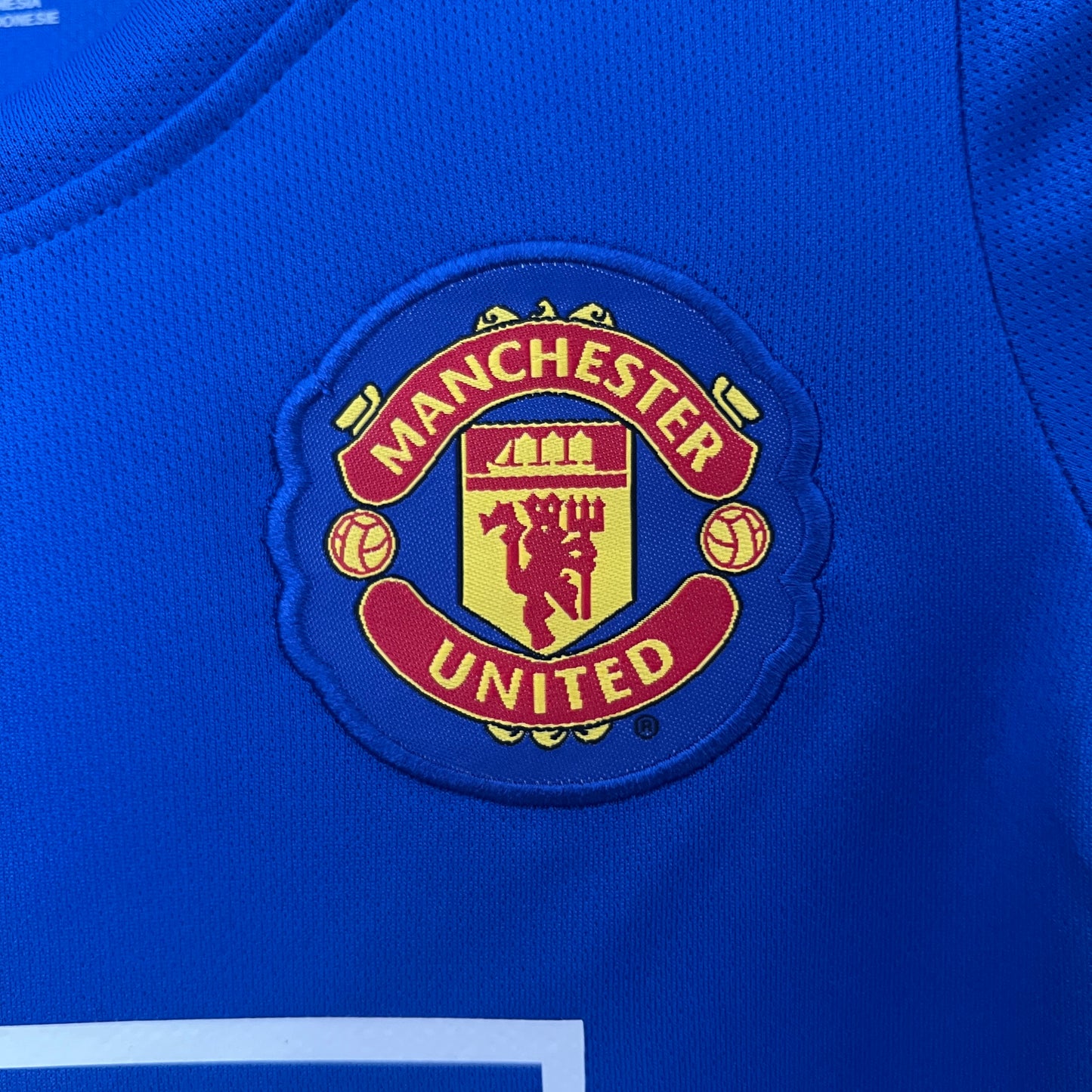 Camiseta Conjunto de Niño Retro de Fútbol Manchester United 2007-2008 (Azul)