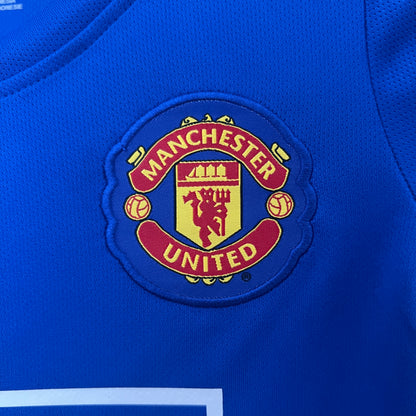 Camiseta Conjunto de Niño Retro de Fútbol Manchester United 2007-2008 (Azul)