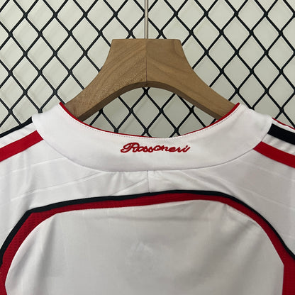 Camiseta Conjunto de Niño Retro de Fútbol AC Milan 2006-2007 Blanca