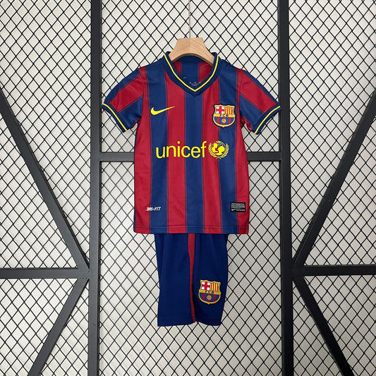 Camiseta Conjunto de Niño Retro de Fútbol Barcelona 2009-2010