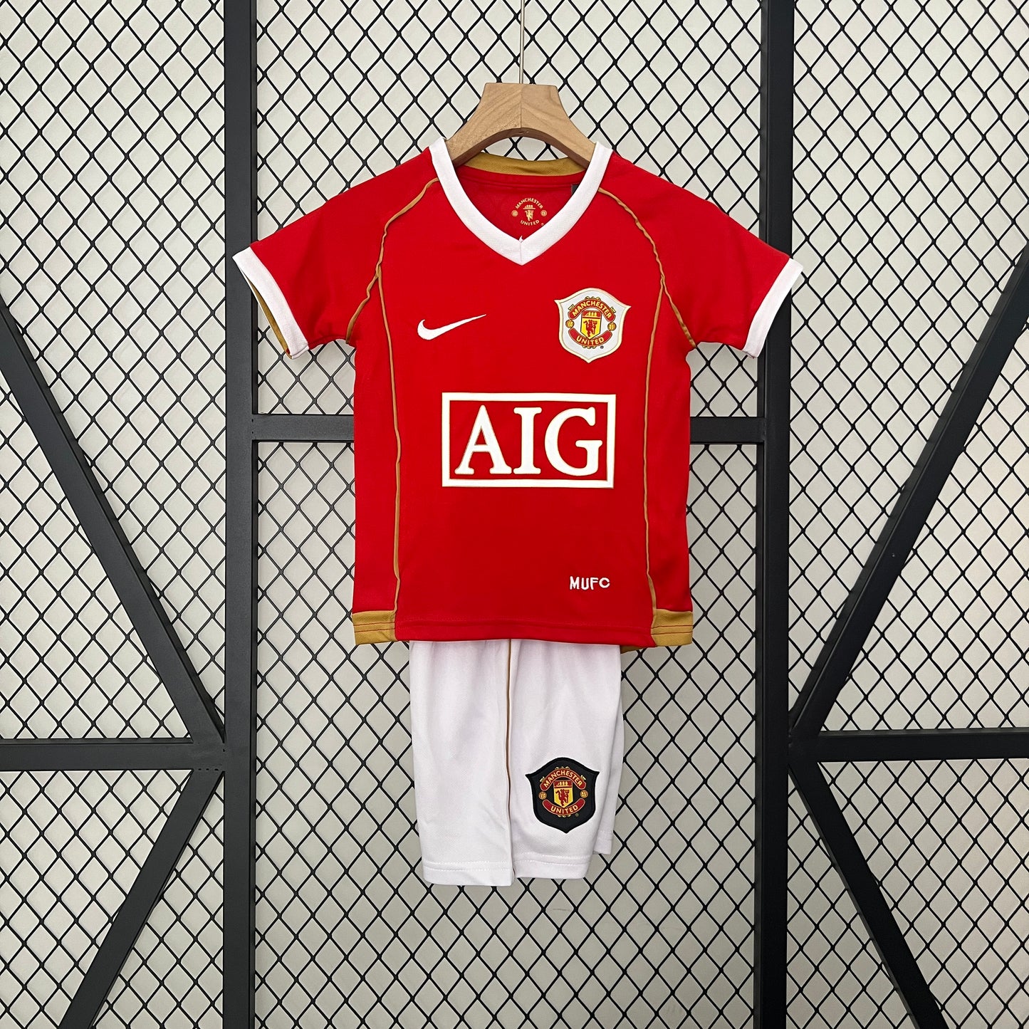 Camiseta Conjunto de Niño Retro de Fútbol Manchester United 2006-2007