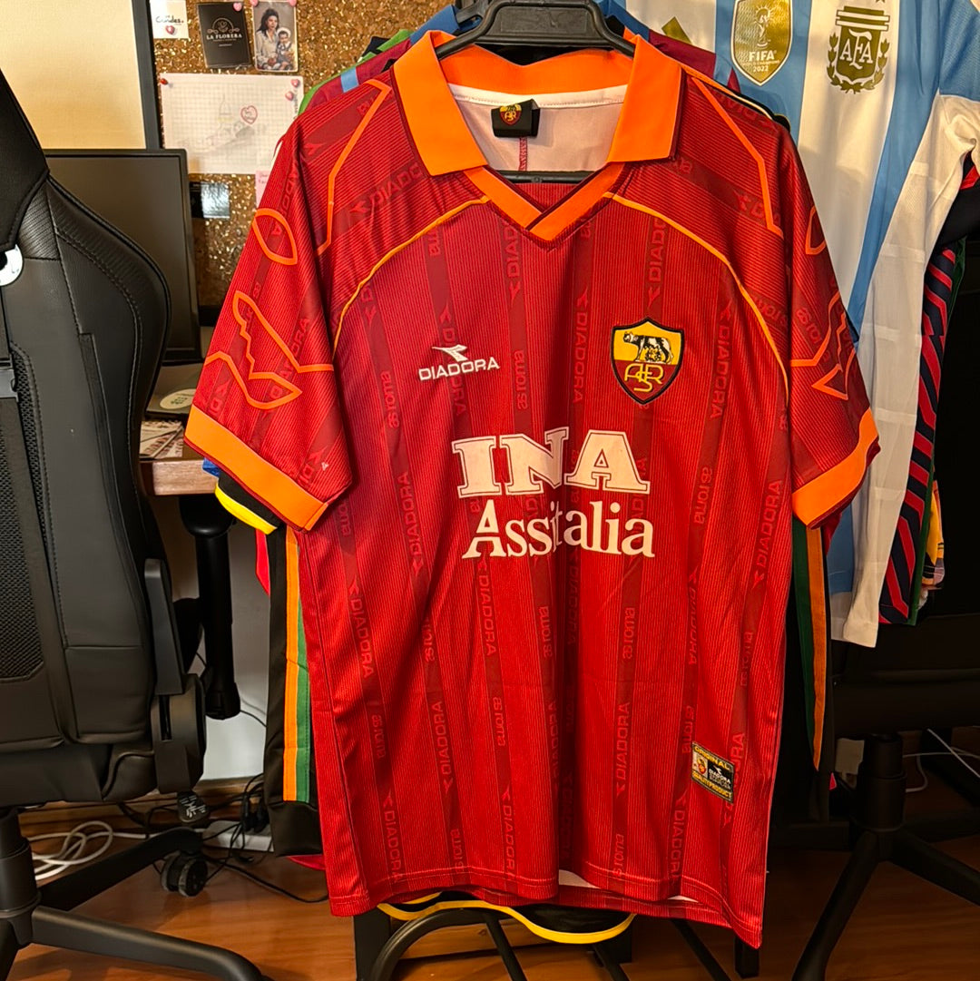 Camiseta Retro de Fútbol AS Roma 1999-2000 Totti 10