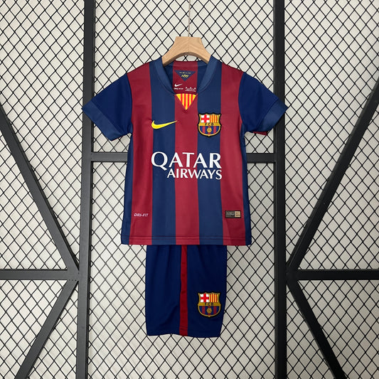 Camiseta Conjunto de Niño Retro de Fútbol Barcelona 2014-2015