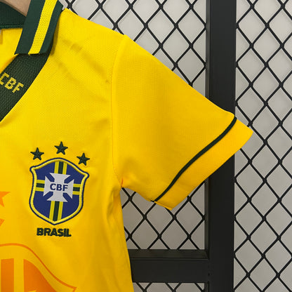 Camiseta Conjunto de Niño Retro de Fútbol Brasil 1994