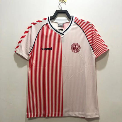 Camiseta Retro de Fútbol Dinamarca 1986