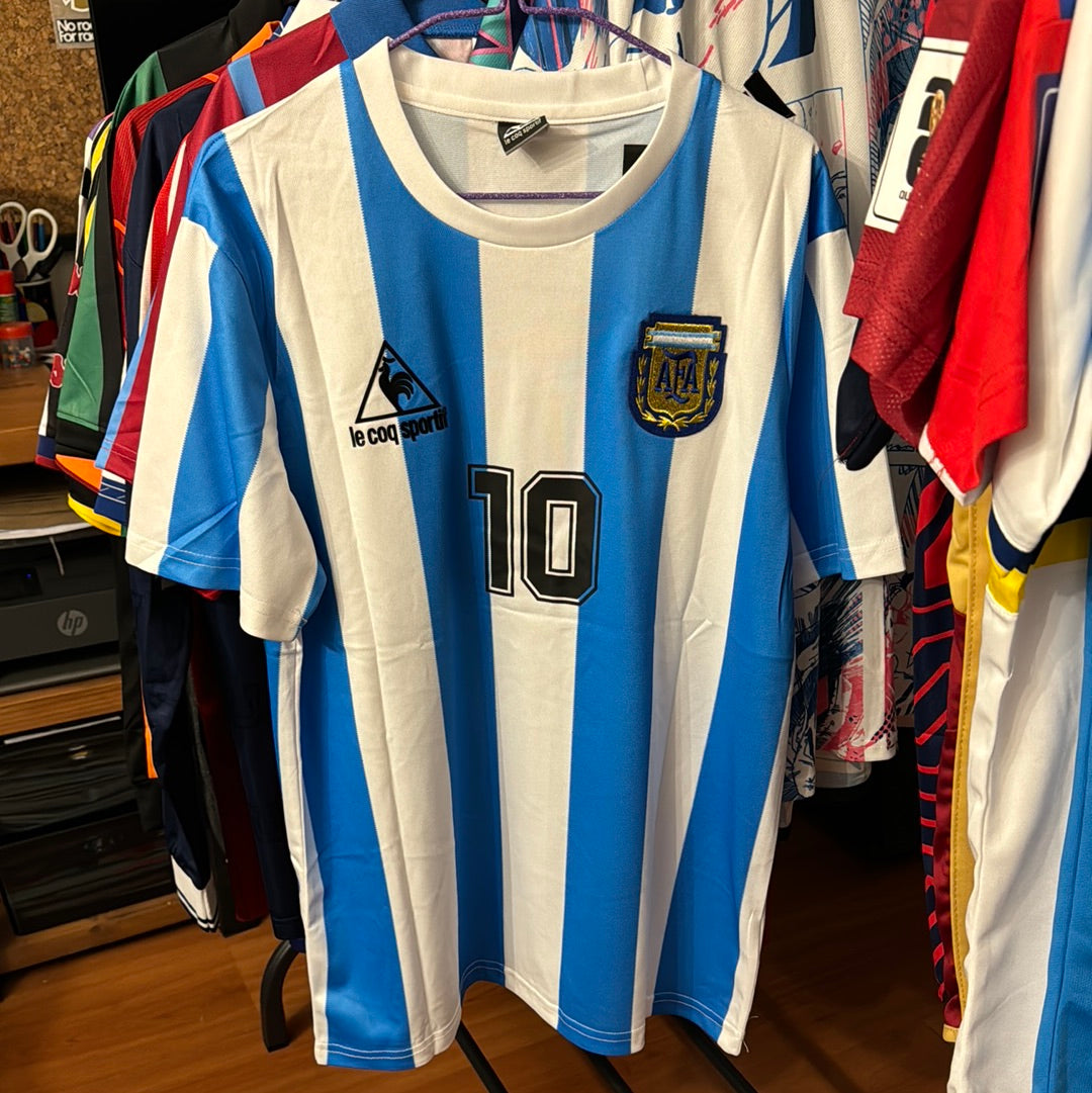 Camiseta Retro de Futbol Argentina 1986 Maradona 10