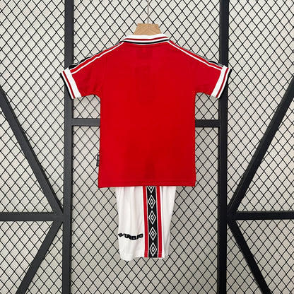 Camiseta Conjunto de Niño Retro de Fútbol Manchester United 1998-1999