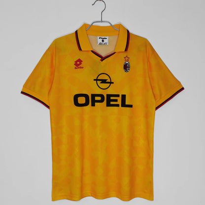 Camiseta Retro de Fútbol AC Milan 1995-1996 Amarilla