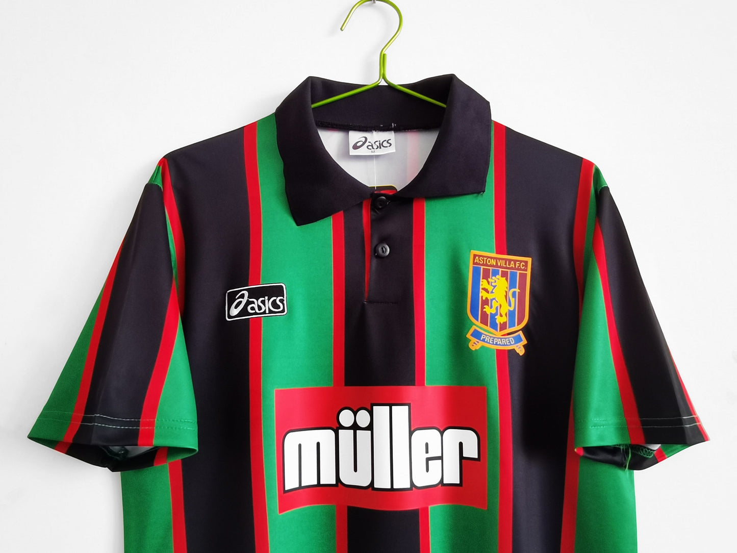 Camiseta Retro de Fútbol Aston Villa 1993 Alternativa Saunders 9