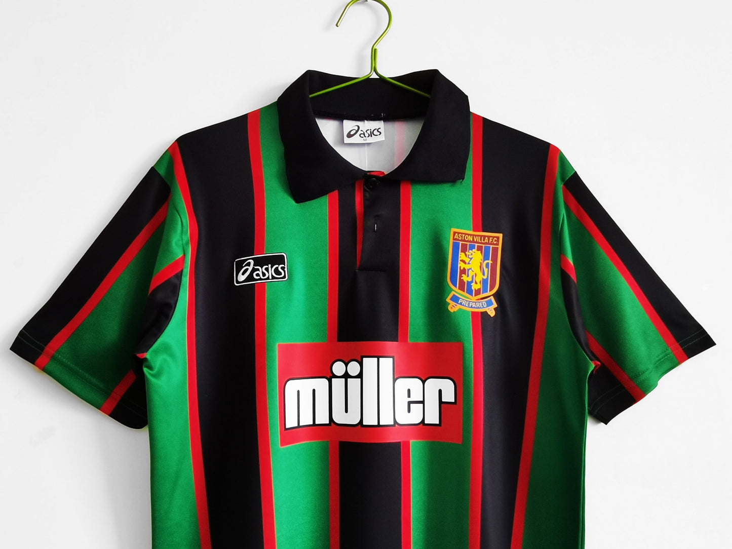 Camiseta Retro de Fútbol Aston Villa 1993 Alternativa Saunders 9