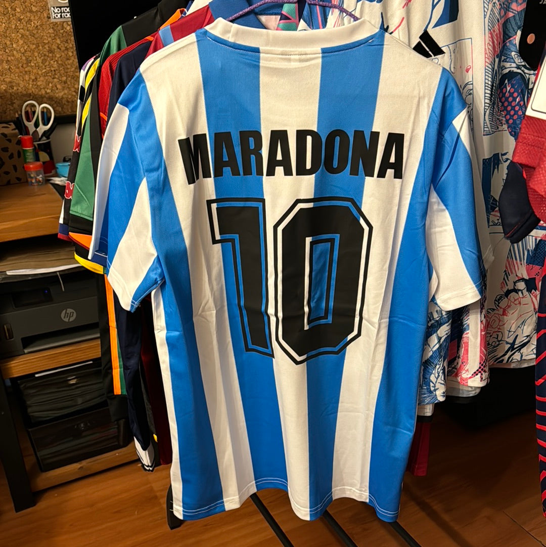 Camiseta Retro de Futbol Argentina 1986 Maradona 10