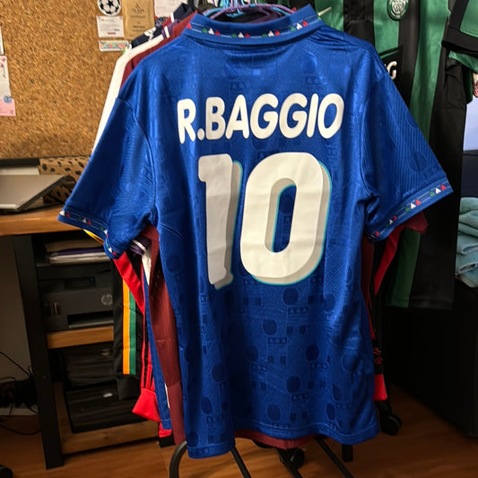 Camiseta de Futbol Retro de Italia 1994 Blue R. Baggio 10