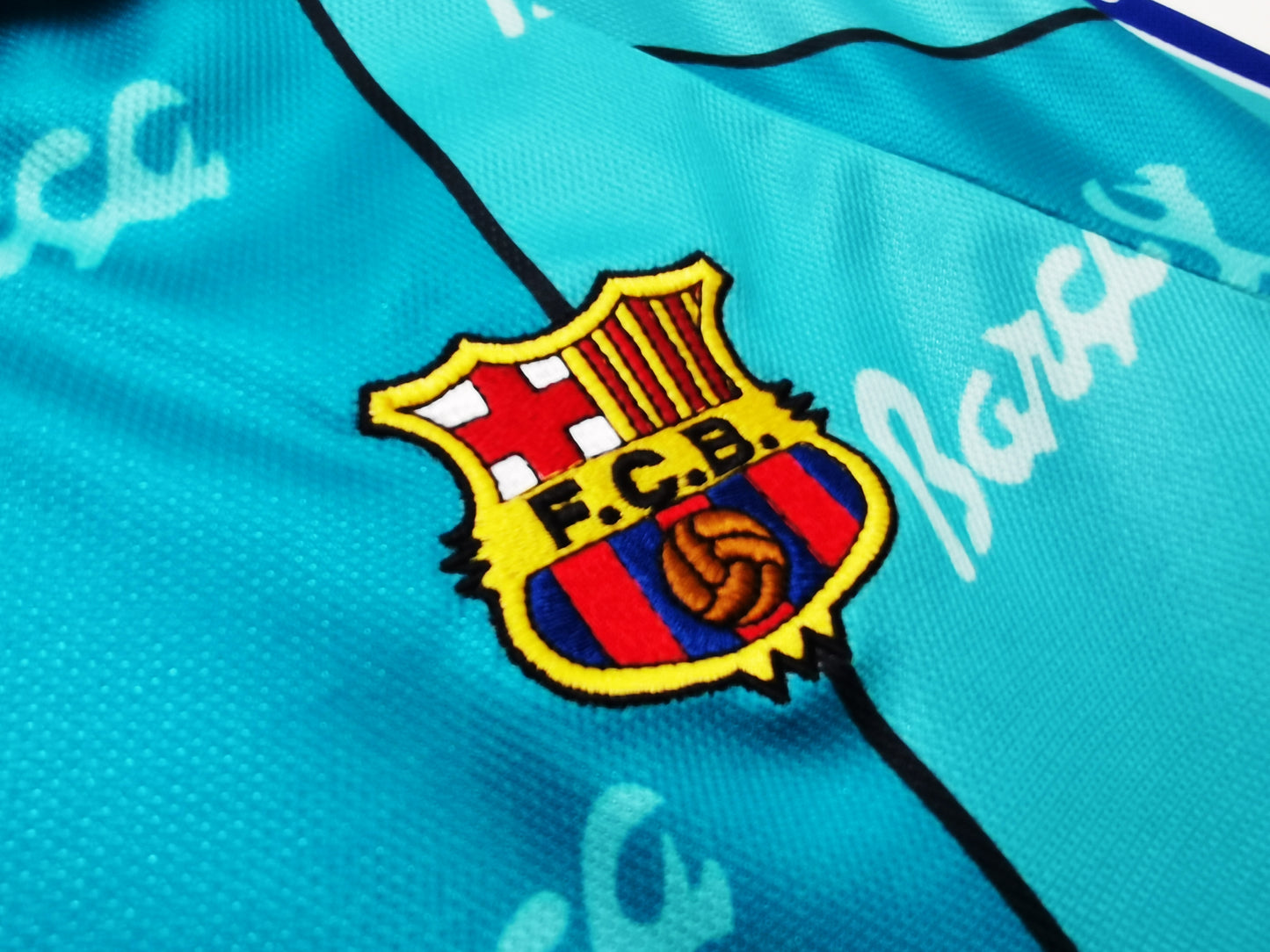 Camiseta Retro de Fútbol FC Barcelona 1995 Azul