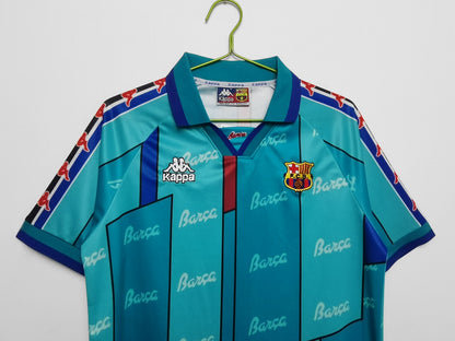 Camiseta Retro de Fútbol FC Barcelona 1995 Azul