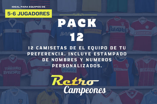 PACK 12 Camisetas para Equipo de Futbol 5-6