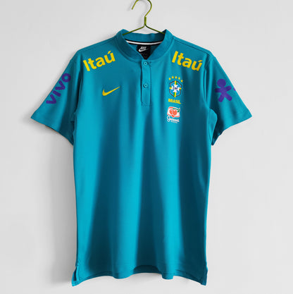 Camiseta Polo de Futbol Brasil 2021