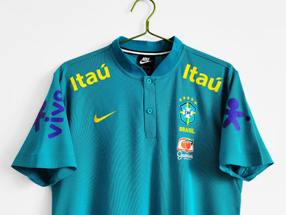 Camiseta Polo de Futbol Brasil 2021