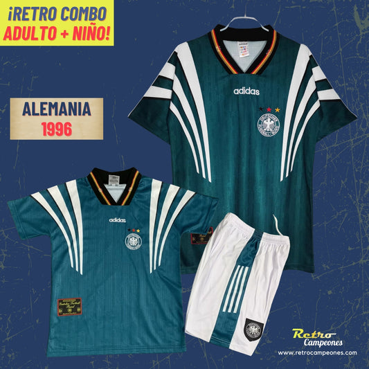 Combo Camiseta Adulto + Conjunto Niño Alemania 1996