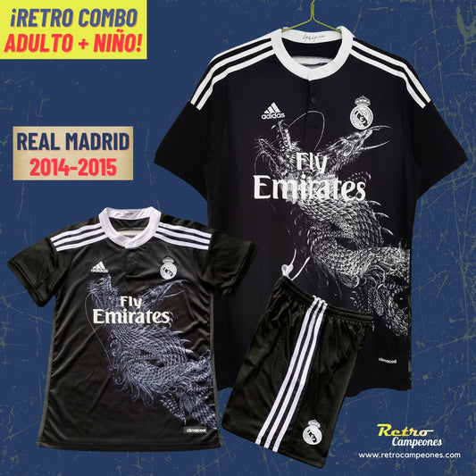 Combo Camiseta Adulto + Conjunto Niño Real Madrid 2014-2015