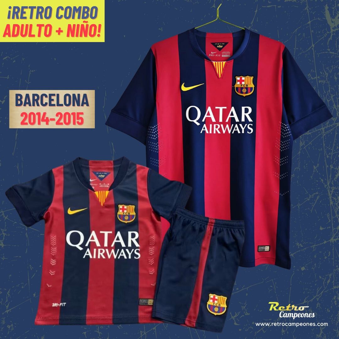 Combo Camiseta Adulto + Conjunto Niño Barcelona 2014-2015