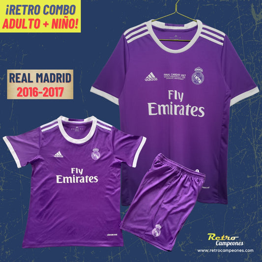 Combo Camiseta Adulto + Conjunto Niño Real Madrid 2016-2017