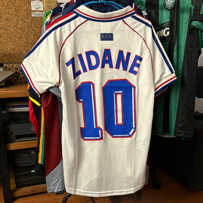 Camiseta Retro de Futbol Francia 1998 Blanca Zidane 10