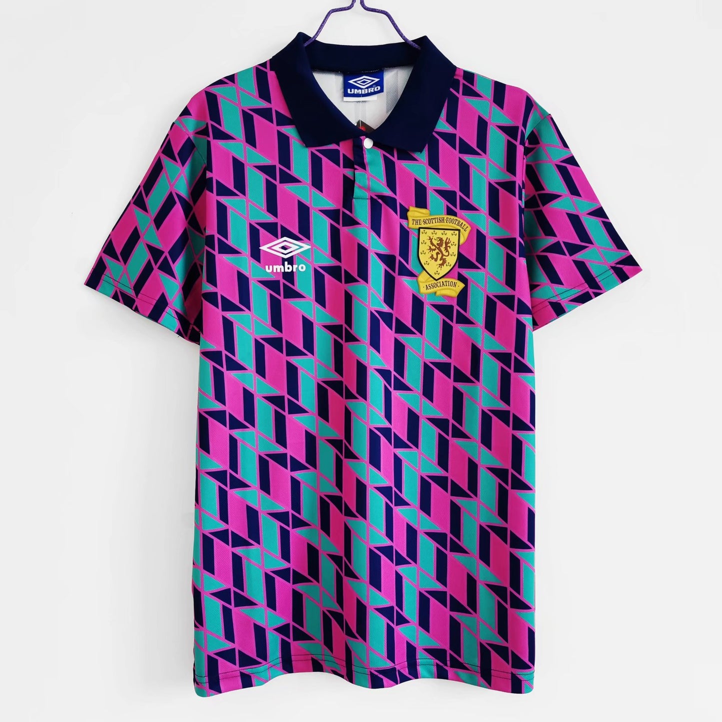 Camiseta Retro de Futbol Escocia 1988-1989 Blue/Rose