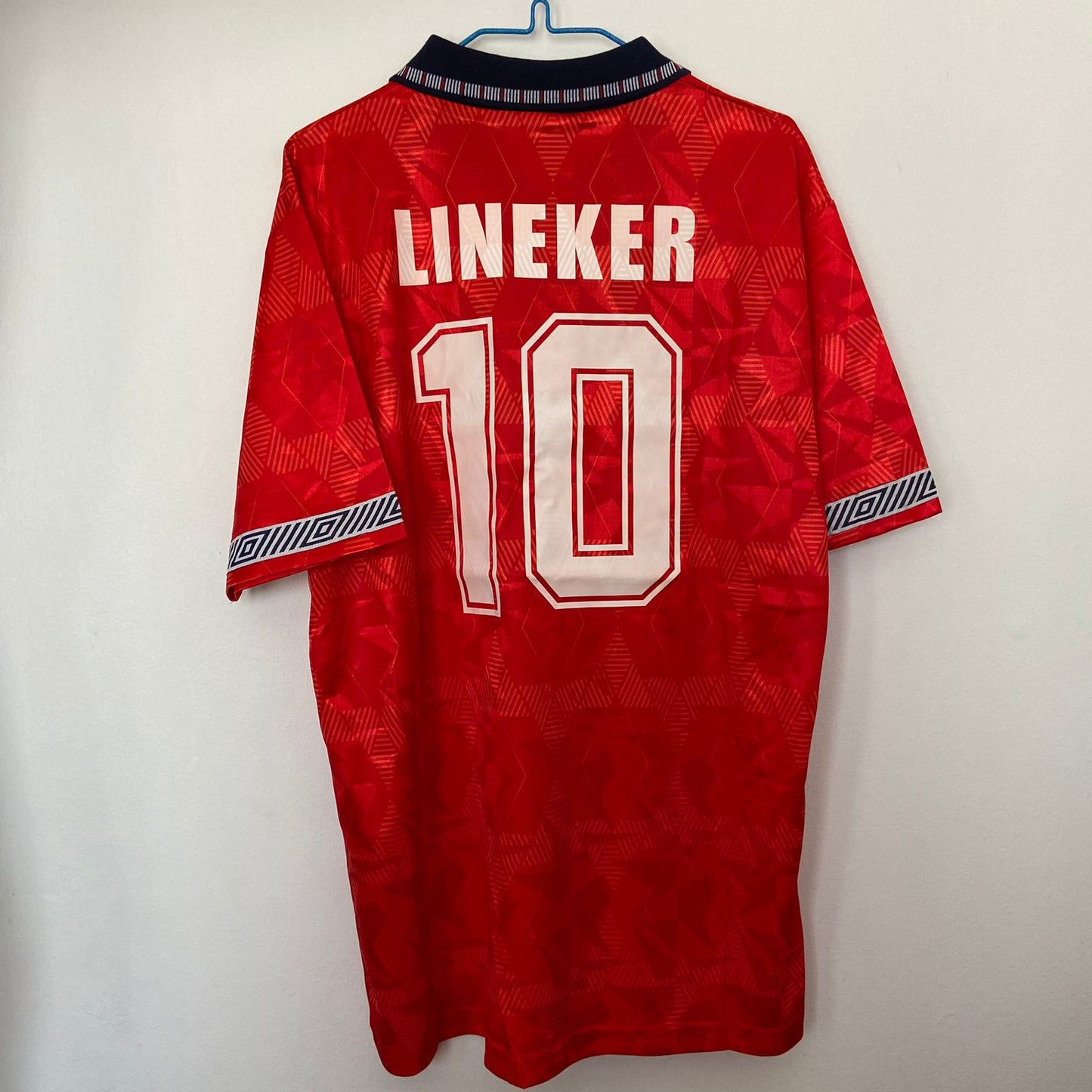 Camiseta Retro de Futbol Inglaterra 1990 Lineker 10 (Alternativa 2)